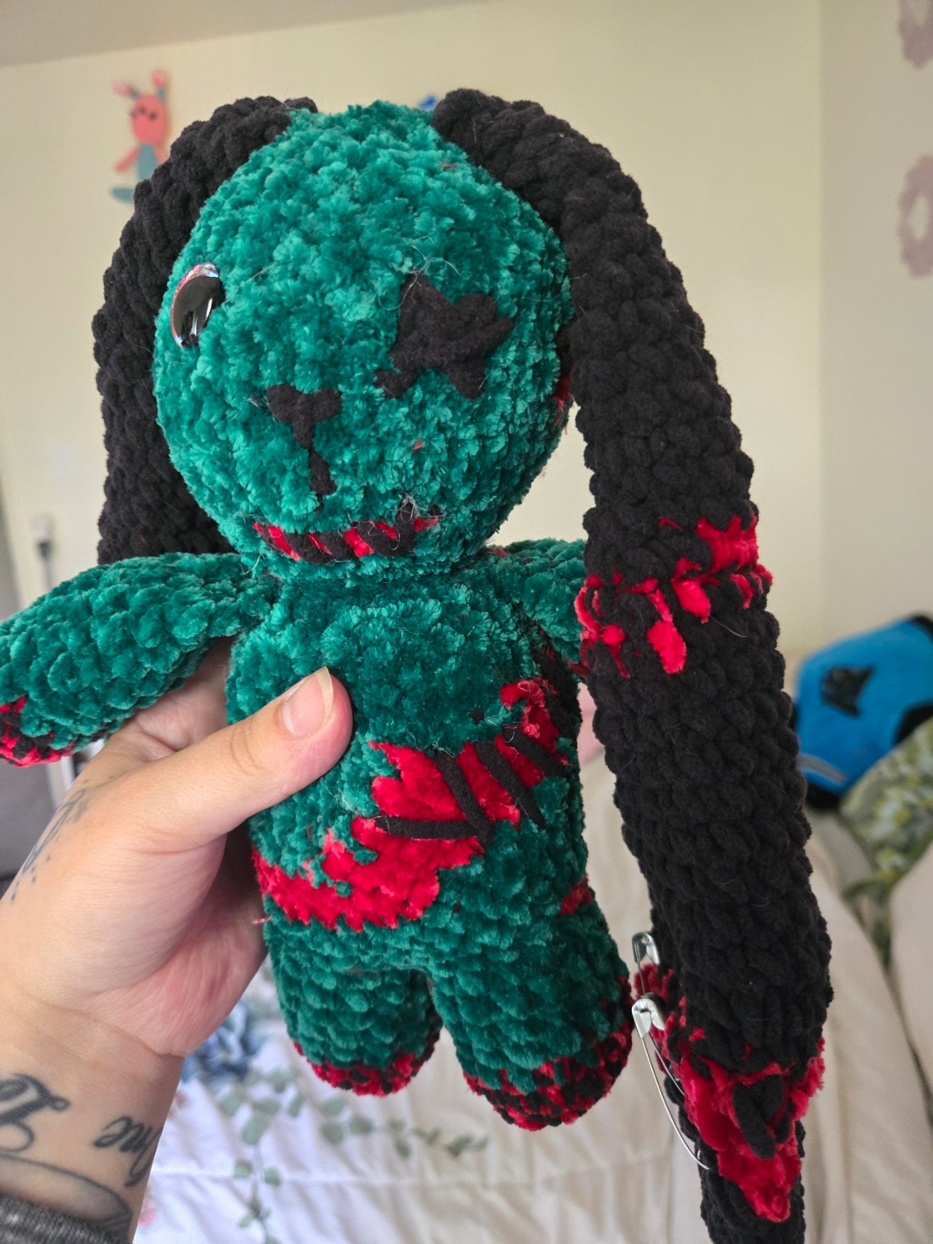 Handmade Crochet Zombie Bunny