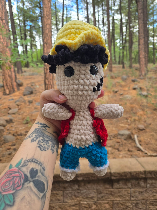 Luffy Inspired Crochet Doll