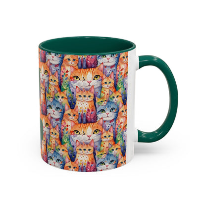 I'm Not A Regular Cat.. I'm A Cool Cat With A Caffine Addiction Colorful Mugs (11oz)