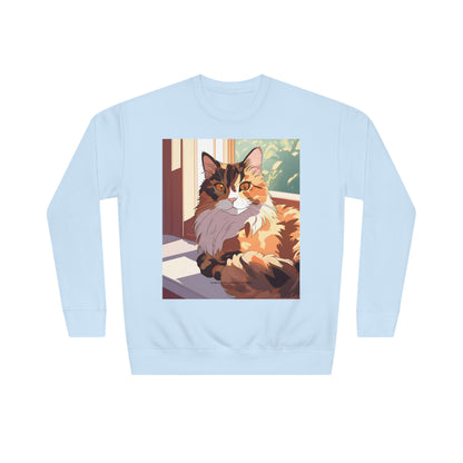 Torti Cat Crew Sweatshirt - Purr Power Co New Merch - Adorable Anime Cat Design