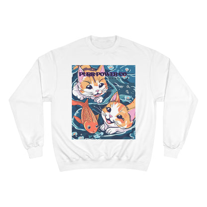 Cats & Fish Anime Style Champion Sweatshirt