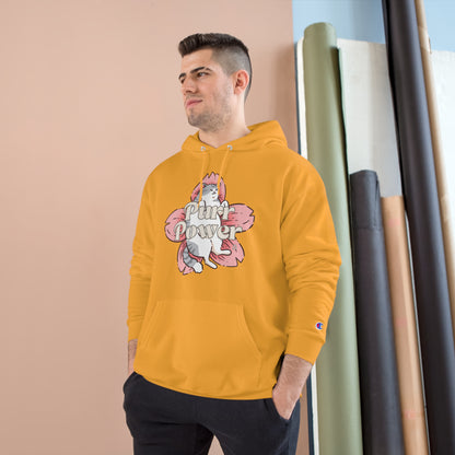 Funny Cat Champion Hoodie by Purr Power Co