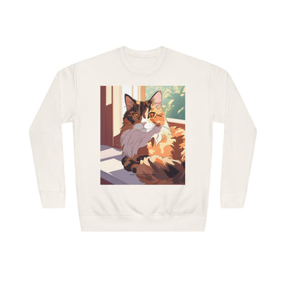 Torti Cat Crew Sweatshirt - Purr Power Co New Merch - Adorable Anime Cat Design