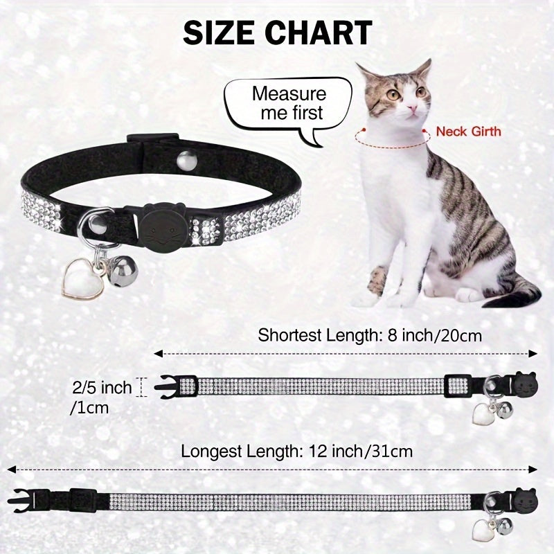 Rhinestone Velvet Cat Collar