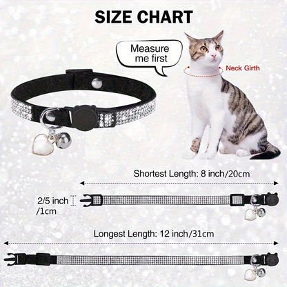 Rhinestone Velvet Cat Collar