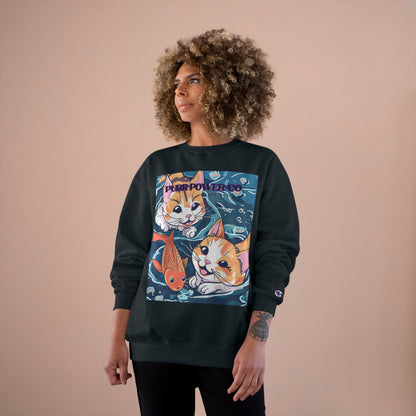 Cats & Fish Anime Style Champion Sweatshirt