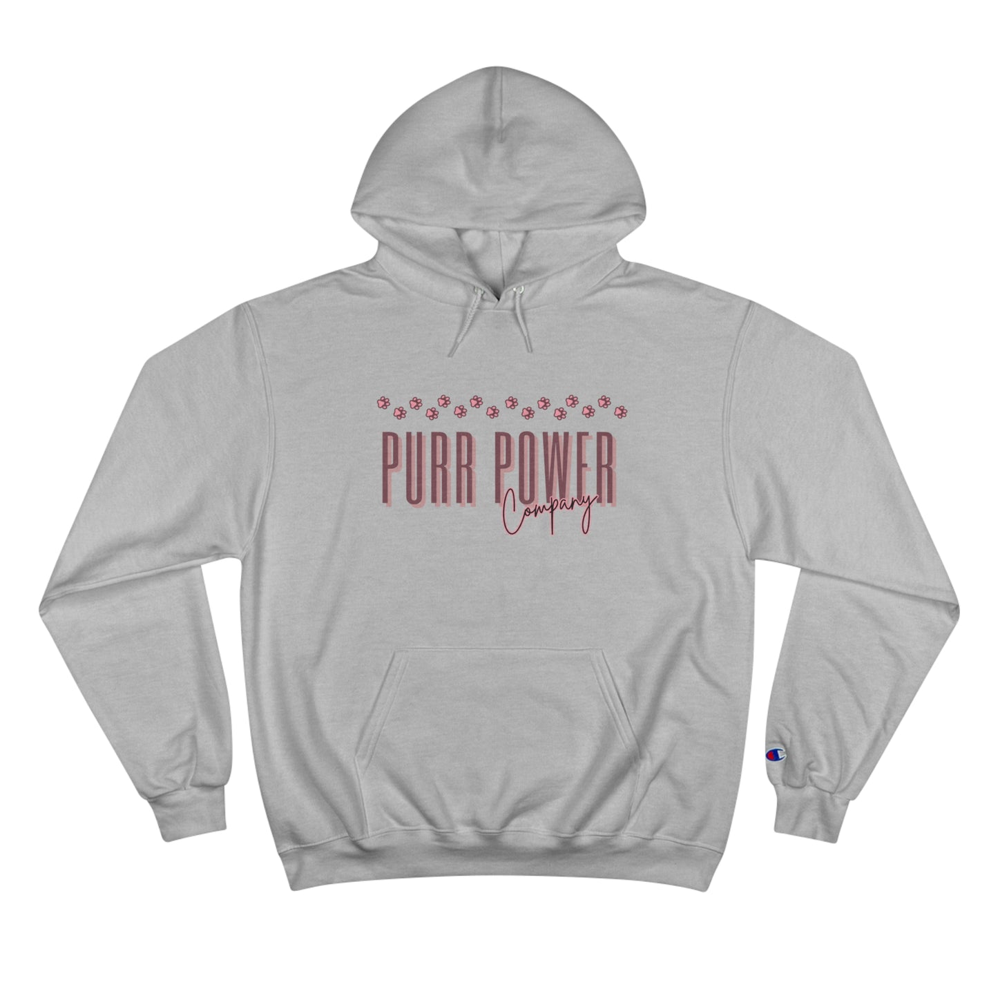 Pink Paw Logo Champion Hoodie