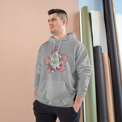 Funny Cat Champion Hoodie by Purr Power Co