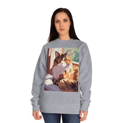 Torti Cat Crew Sweatshirt - Purr Power Co New Merch - Adorable Anime Cat Design