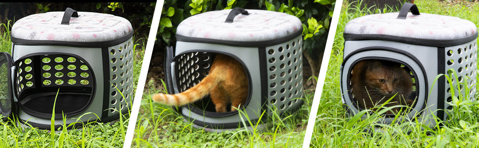 Foldable Pet Dog Cat Puppy Handbag Carrier Cage