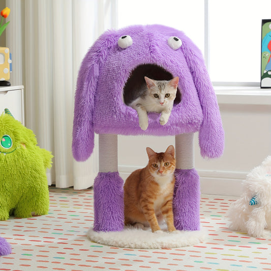 27.6 Inch Monster-Themed Cute Cat Tree