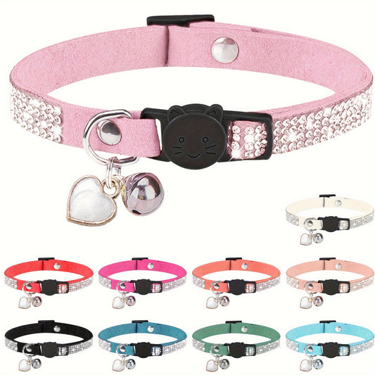 Rhinestone Velvet Cat Collar