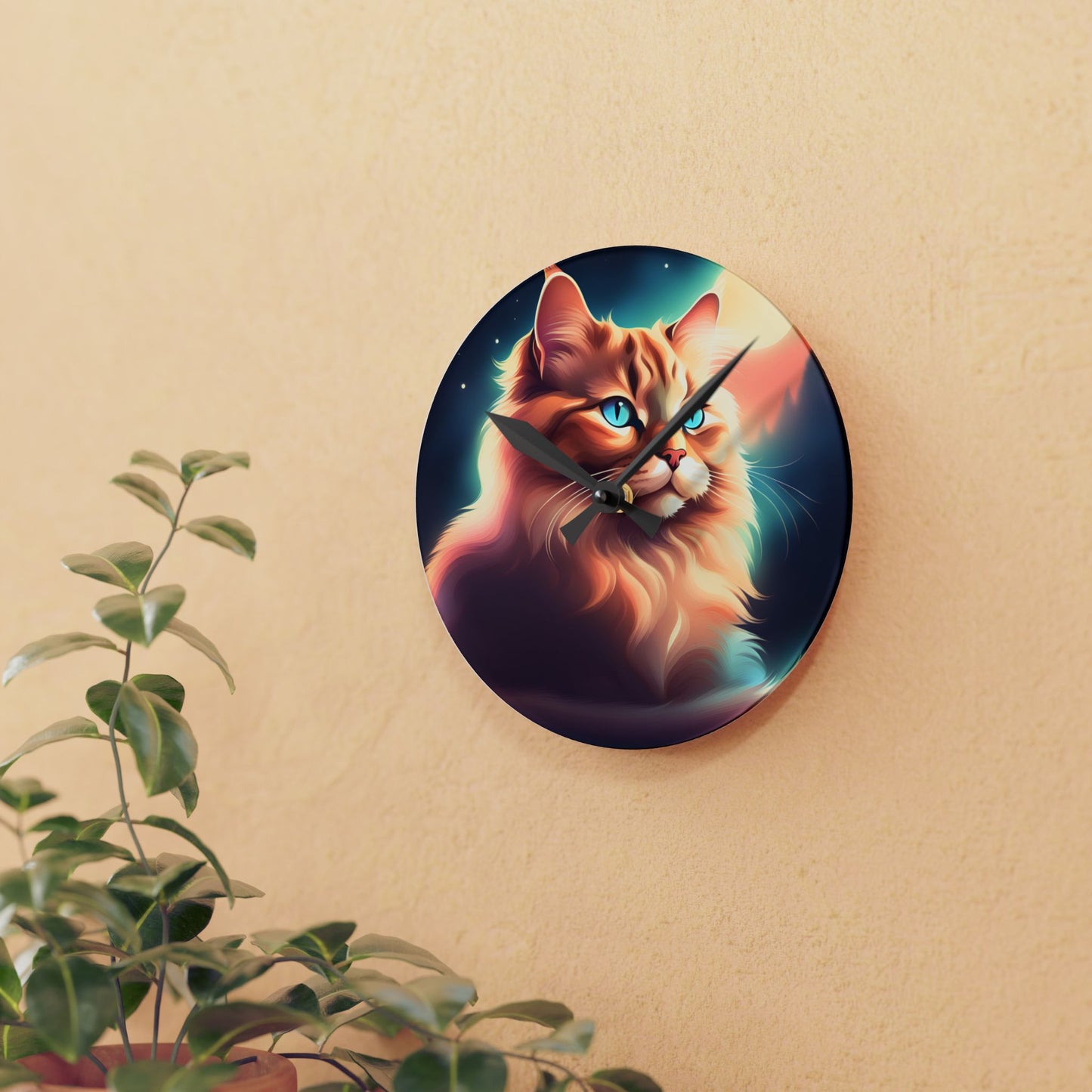 Dreamy Cat Wall Clock