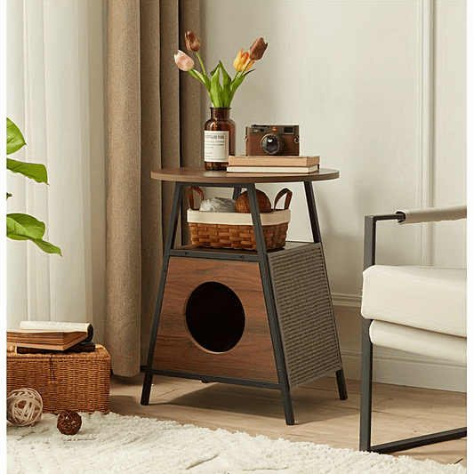 Side Table & Cat Bed Combo