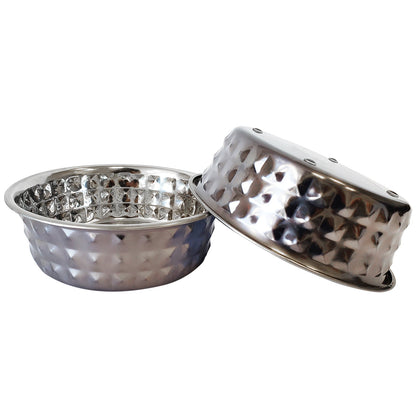 Country Living Set of 2 Hammered Stainless Steel Bowls – Black Pearl