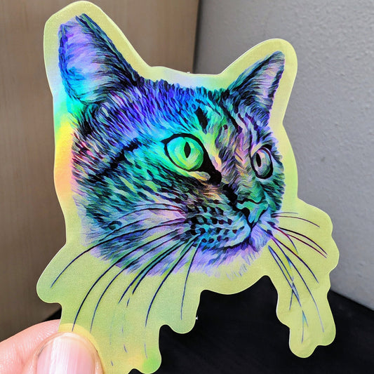 Cat Holographic Sticker (Doris)