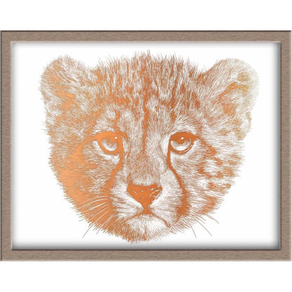 Cheetah Cub Foiled Print