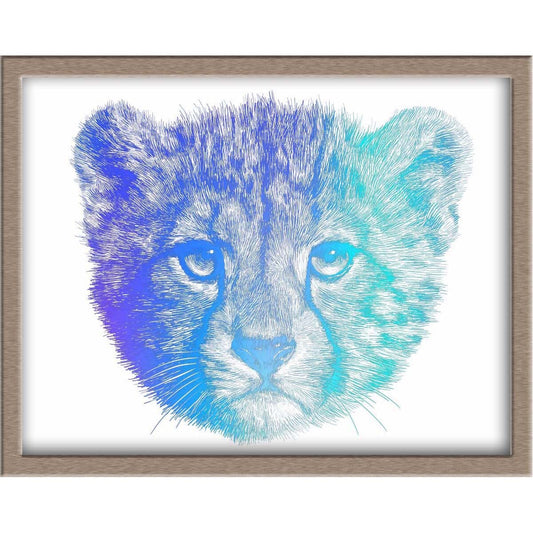 Cheetah Cub Foiled Print