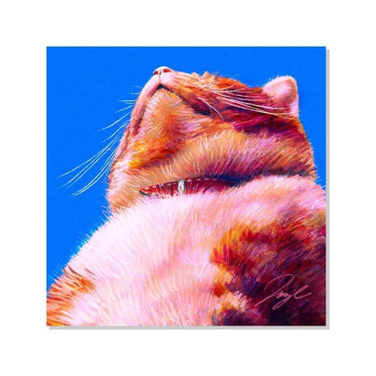 Close Encounters Collection - "Chonk" Non-Holographic Matte Sticker - Close Up of a Fat Ginger Cat