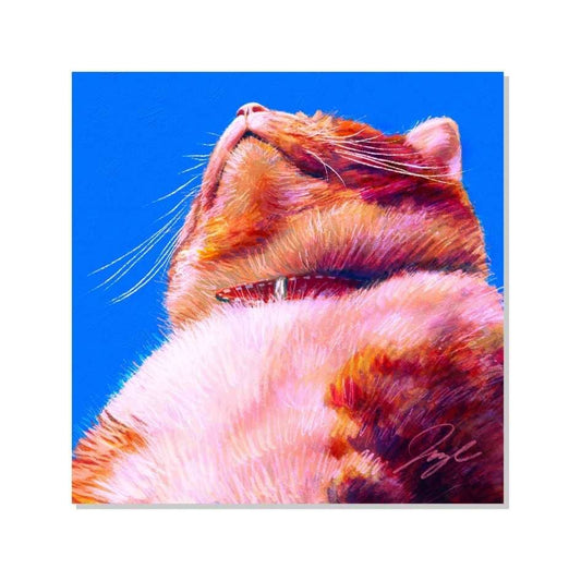 Close Encounters Collection - "Chonk" Non-Holographic Matte Sticker - Close Up of a Fat Ginger Cat