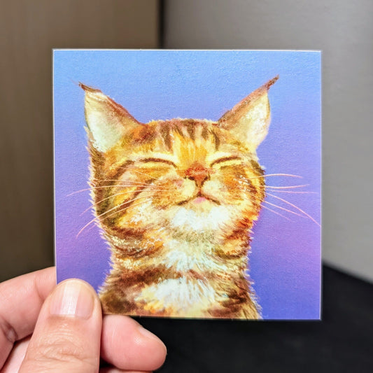 Content Kitty Non-Holographic Matte Sticker