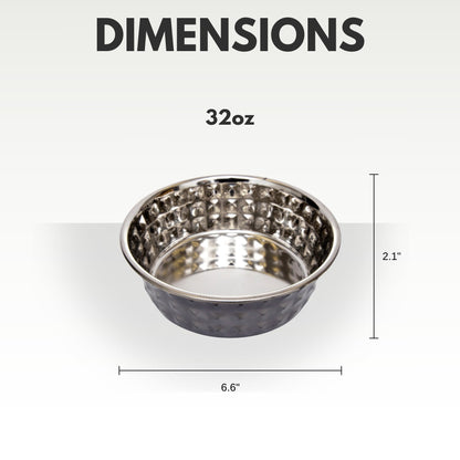 Country Living Set of 2 Hammered Stainless Steel Bowls – Black Pearl