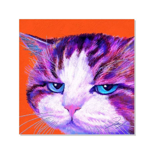 Close Encounters Collection - "Disappoint" Non-Holographic Matte Sticker - Close Up of a Disappointed Cat