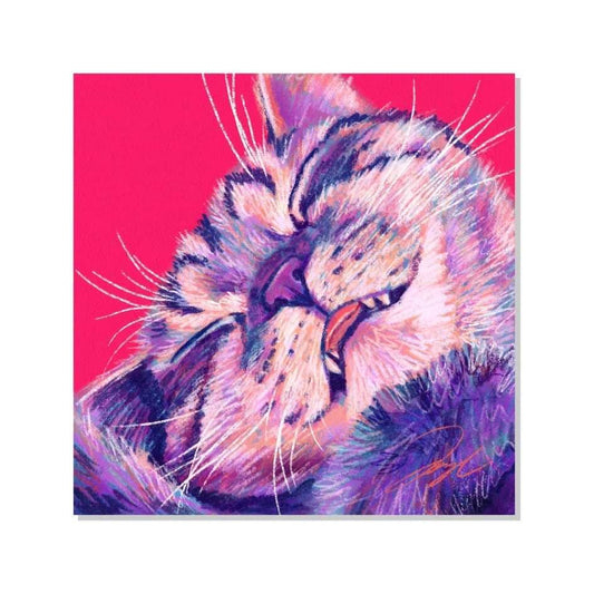 Close Encounters Collection - "Eepy" Non-Holographic Matte Sticker - Close Up of a Sleepy Cat