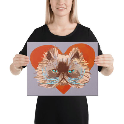"Grumpy Valentine": Painting Grumpy Cat and a Heart [Unfoiled]