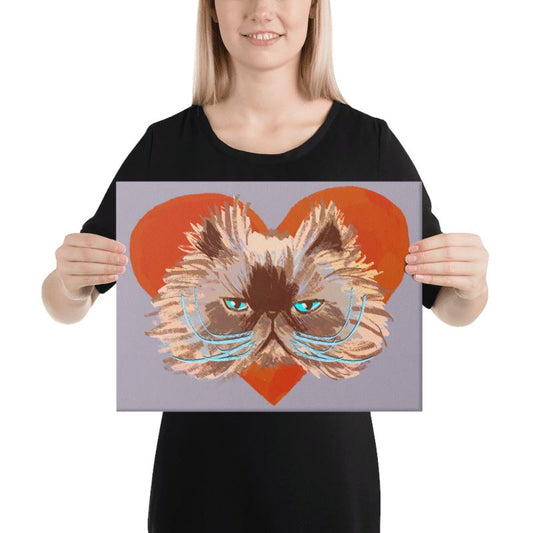 "Grumpy Valentine": Painting Grumpy Cat and a Heart [Unfoiled]