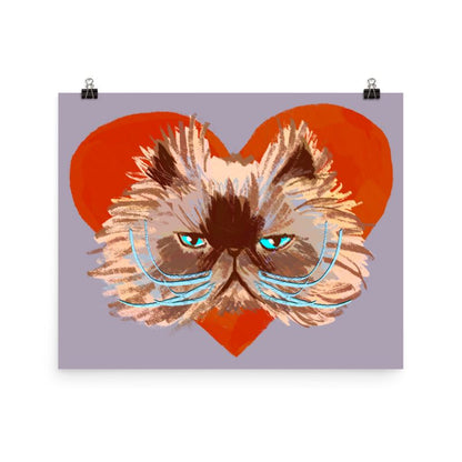 "Grumpy Valentine": Painting Grumpy Cat and a Heart [Unfoiled]