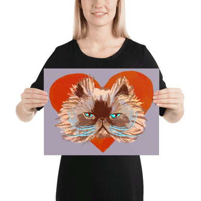 "Grumpy Valentine": Painting Grumpy Cat and a Heart [Unfoiled]