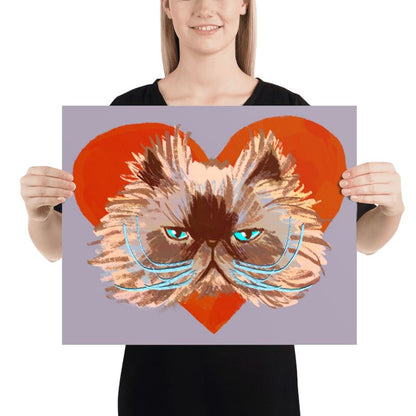 "Grumpy Valentine": Painting Grumpy Cat and a Heart [Unfoiled]
