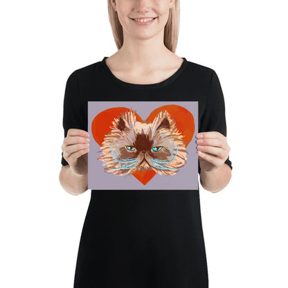 "Grumpy Valentine": Painting Grumpy Cat and a Heart [Unfoiled]