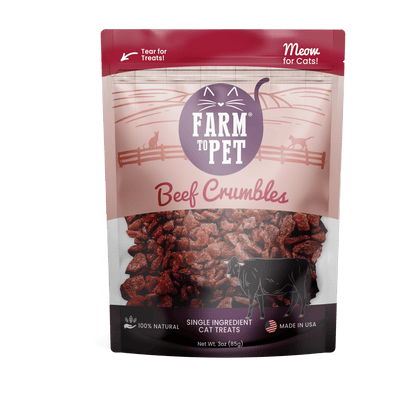 Beef Crumbles for Cats | 100% Protein Cat Treats