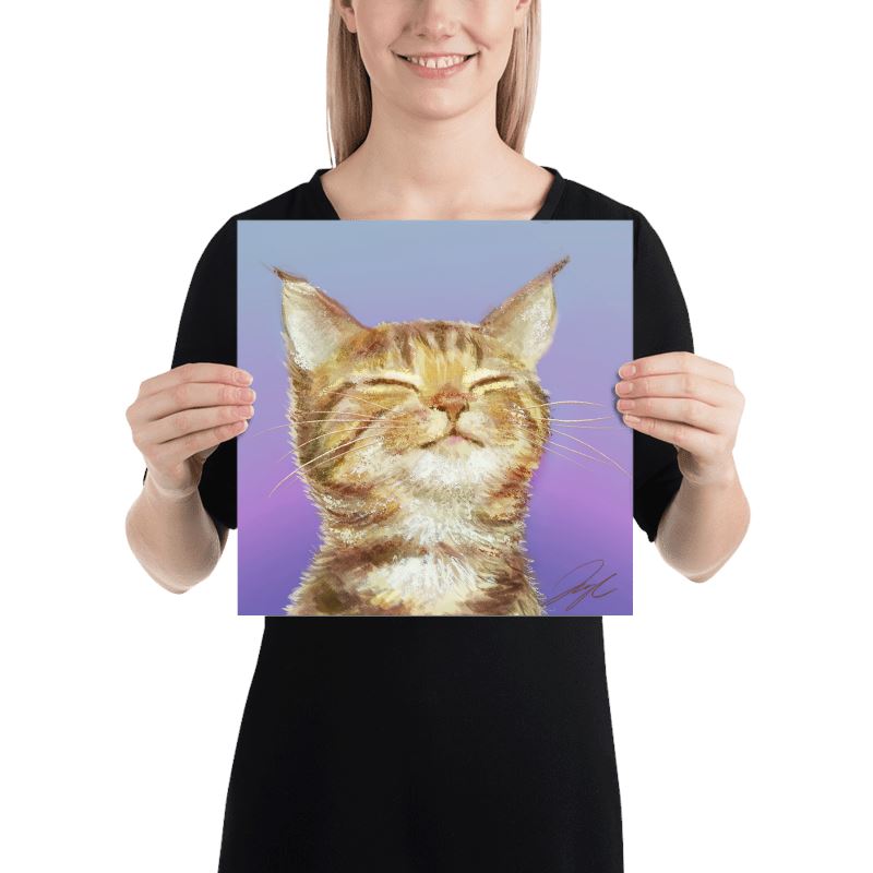 "Content Cat" Painting [Unfoiled]