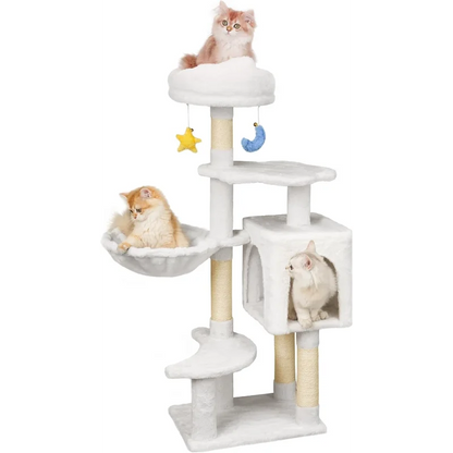 Cloud-Shaped Cat Tree for Kittens, 43" Tall for Small Cats