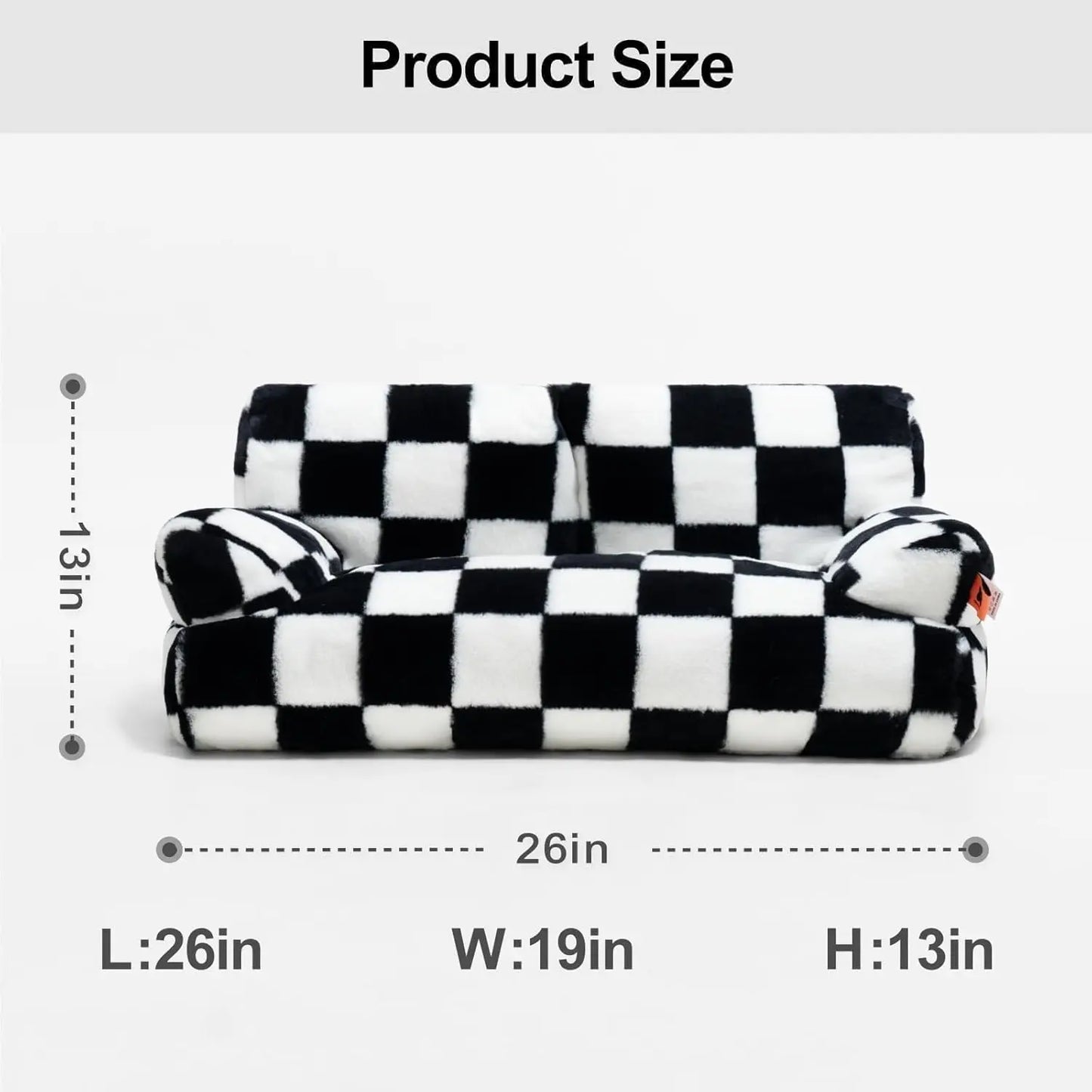 Pet Couch Bed 26×19×13 Inch Washable Cat Beds for Medium Small Dogs Cat up to 25 lbs