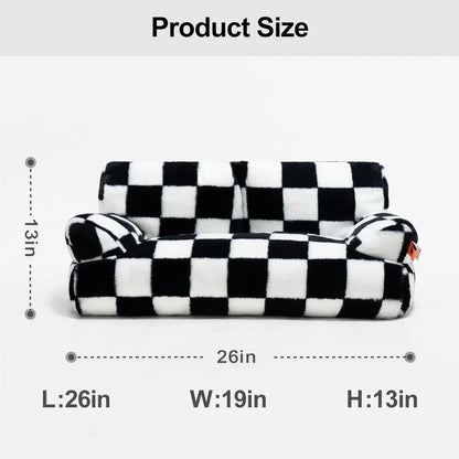 Pet Couch Bed 26×19×13 Inch Washable Cat Beds for Medium Small Dogs Cat up to 25 lbs