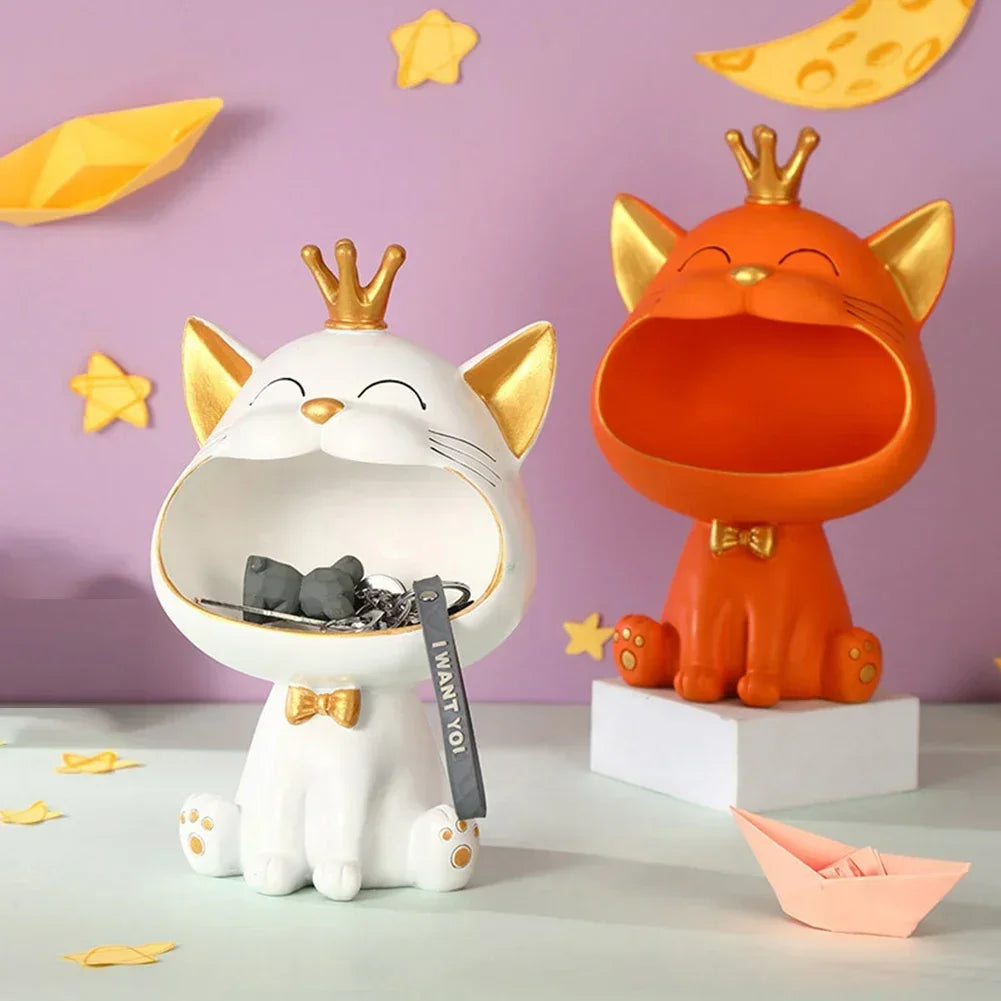 Laughing Cat Key Box Cute Desktop Storage