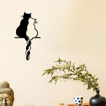 Metal Lovers Cat Wall Art