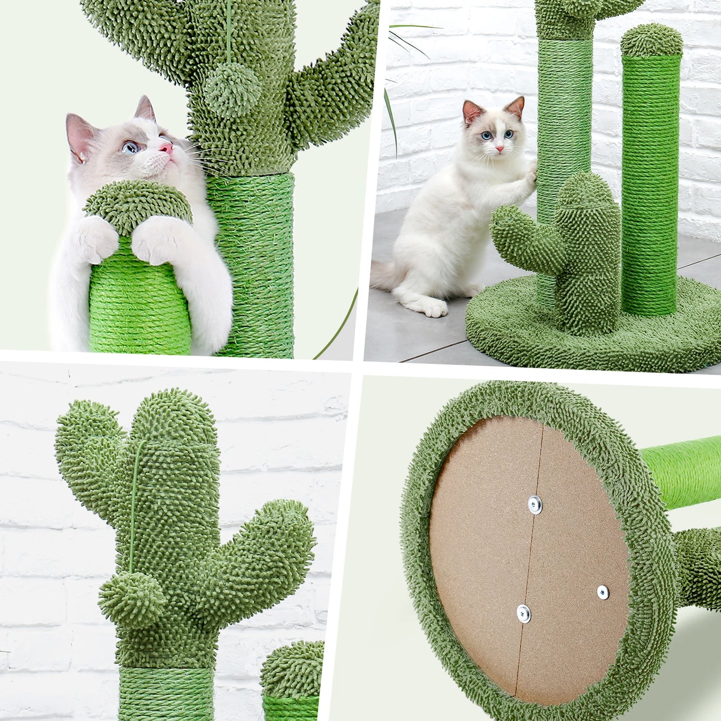 Cactus Cat Scratcher With  Interactive Dangling Ball