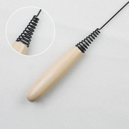Wooden handle spring teasing cat stick