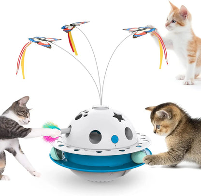 Automatic Rotating Butterfly Interactive Teaser Toy