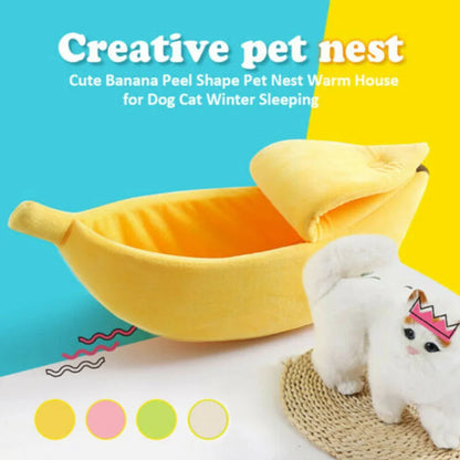 Cat Bed Banana Shaped Cute & Cozy