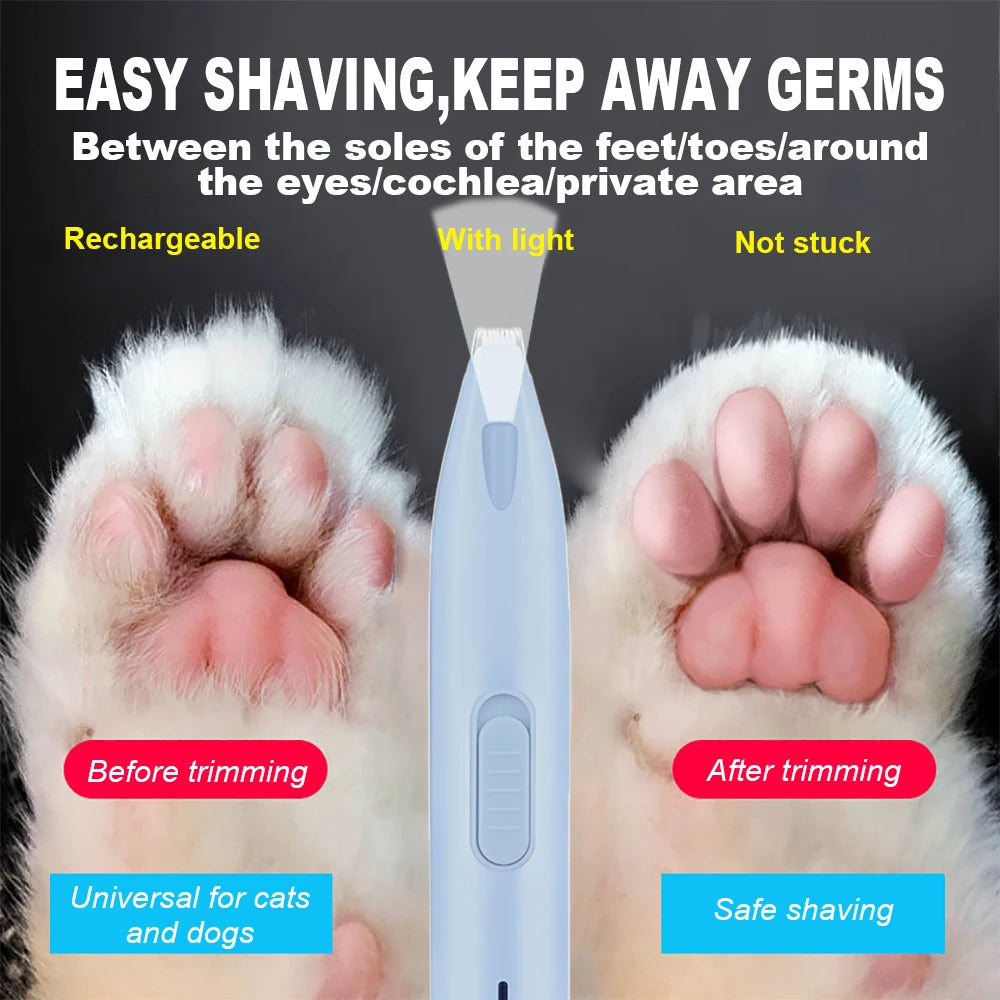 Electric Pet Claw Hair Trimmer with LED Light