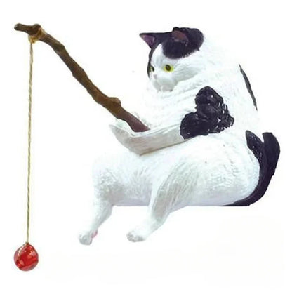 Lovely  Fishing Cat Figure