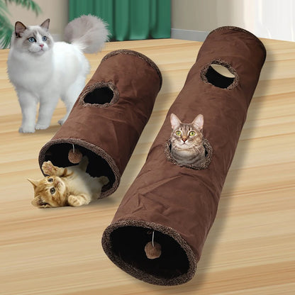 Cat Toys  Suede Long 129cm Cat Tunnel- Collapsible