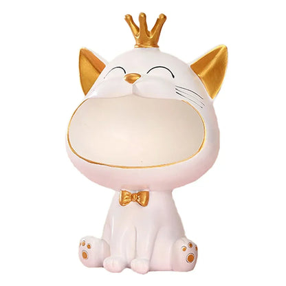 Laughing Cat Key Box Cute Desktop Storage