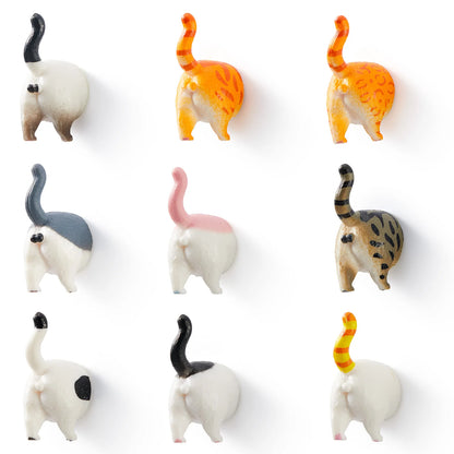 9Pcs Cat Butt Fridge Magnet Set